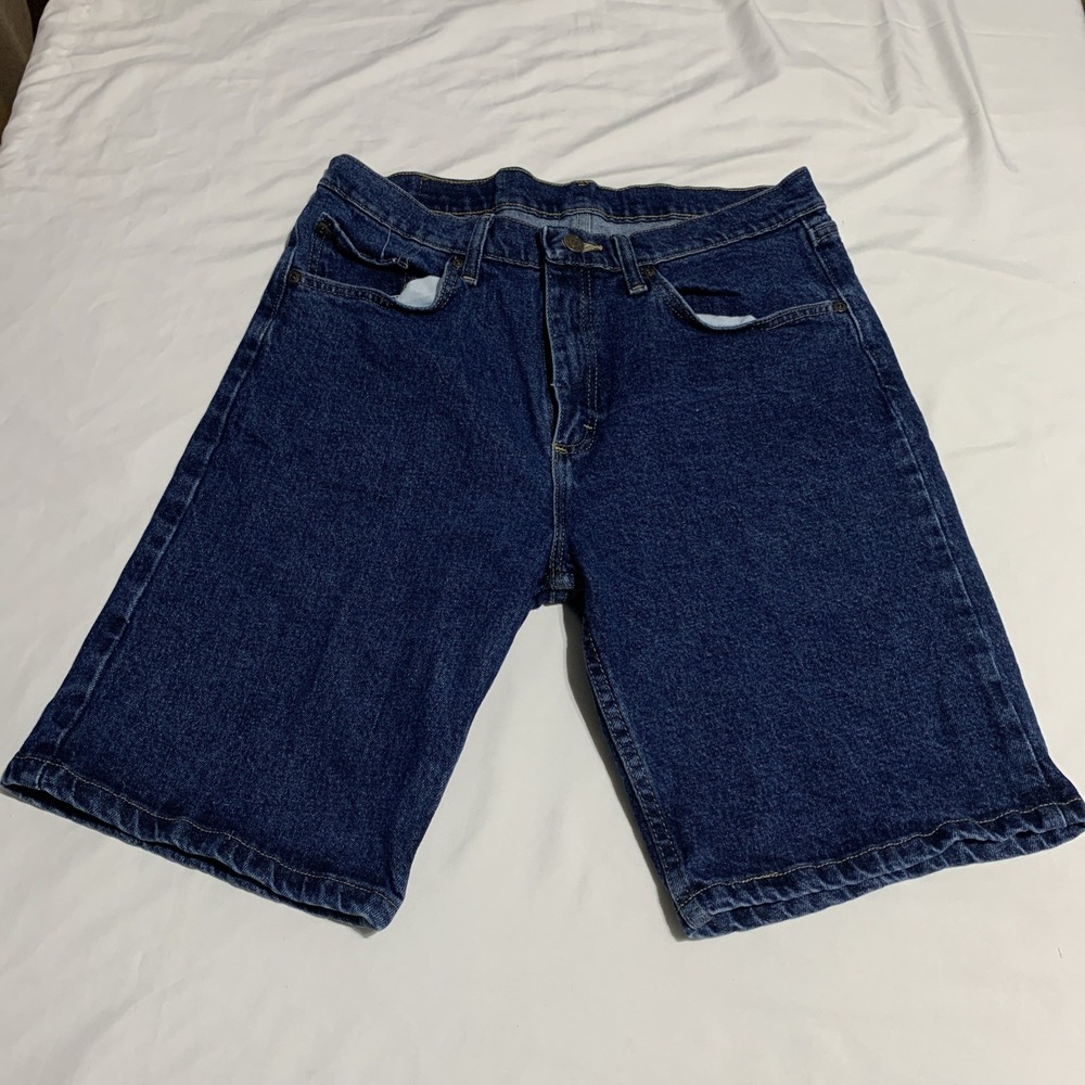 Wrangler Jorts Mens 32 Blue Relaxed Fit Denim Streetwear Y2K‎
